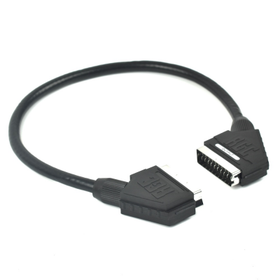 EuroSCART Fully shielded male to male 0.5m